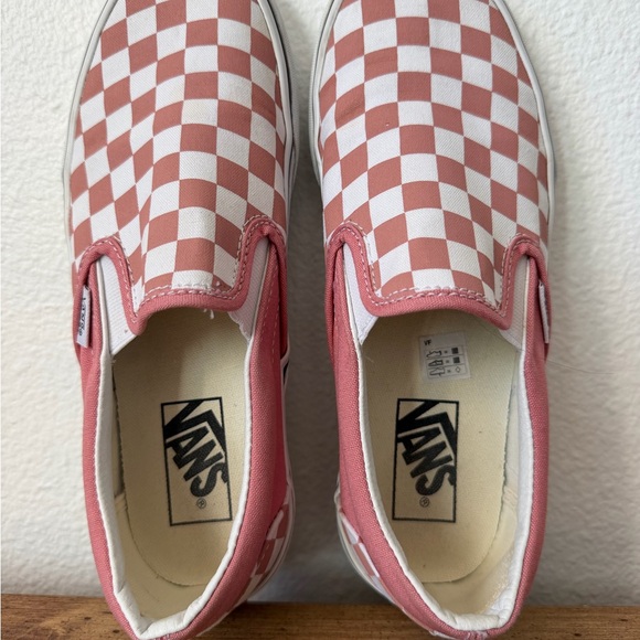 Vans Checkerboard Slip-On in Blush Pink and White - Picture 8 of 10